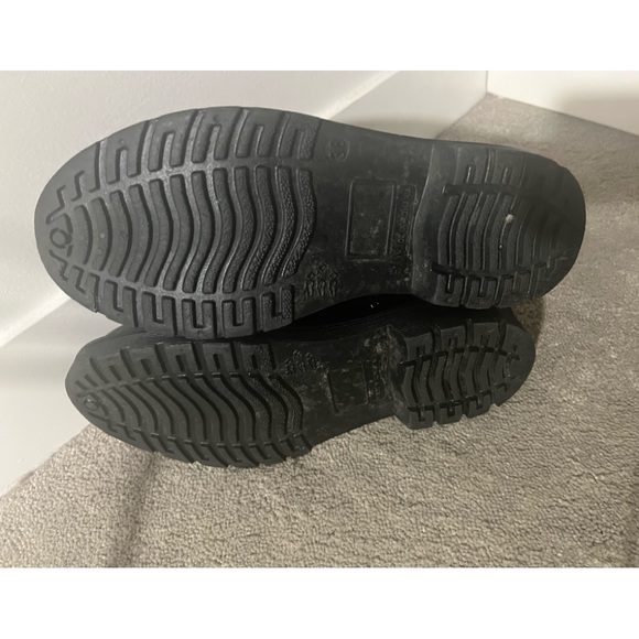 SOLD Chloe Rain Boots Combat Black Boots Size 38.5 Sold Out or $300+online - Picture 7 of 13